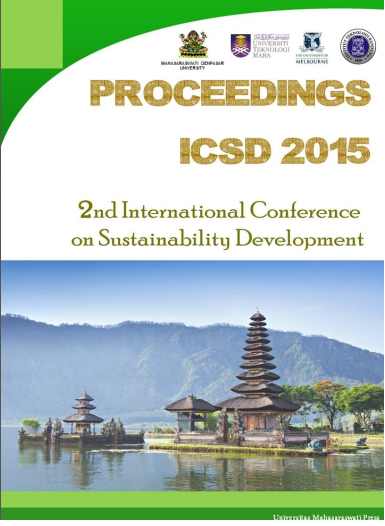 Proceedings ICSD 2015 2nd International Conference on Sustainability Development